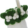 Handmade Mini Christmas Mistletoe Stocking Fair Trade, thumbnail 2 of 4