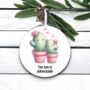 Personalised Cute Cactus Couple Love Decoration E, thumbnail 1 of 2