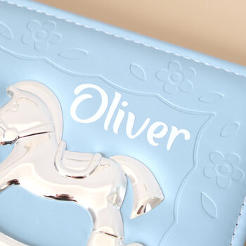 Personalised Baby Photo Album With Rocking Horse, 4 of 6