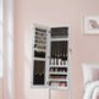 Standing Mirror Jewellery Cabinet, Lockable Armoire, thumbnail 3 of 9