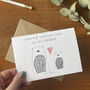 Personalised 1st Father's Day Daddy Card Bear, thumbnail 2 of 5