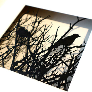 Framed Birds In A Tree Papercut Art, 5 of 7