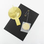 Xl Contemporary Modern Geometric Brass Wall Hanging, thumbnail 4 of 5