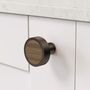 Bronze Cabinet Knobs With Wood Inserts For Cabinet Knobs For Cupboard Doors And Drawers. Solid Brass, thumbnail 6 of 7