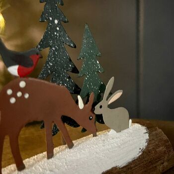 Deer, Hare And Robin Christmas Decoration, 3 of 3