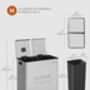 Double Rubbish Bin Recycling Pedal Can, thumbnail 2 of 6