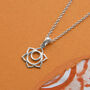 Sterling Silver Sacral Chakra Necklace, thumbnail 3 of 4
