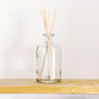 Large Clear Glass Diffuser Bottle And Reeds, thumbnail 8 of 9