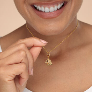 18ct Gold Origami Elephant Charm Necklace, 3 of 4