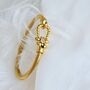 Tarnishfree 18 K Gold Plated Twisted Rope Shackle Rope Bracelet With Cubic Zirconia, thumbnail 4 of 9