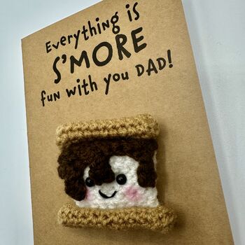 Personalised Smore Campfire Crochet Birthday Card Handmade, 4 of 12