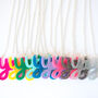 Colourful Yay Necklace, thumbnail 1 of 12