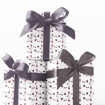 Red Wine Glass Wrapping Paper – Elegant And Sophisticated, 6 of 9
