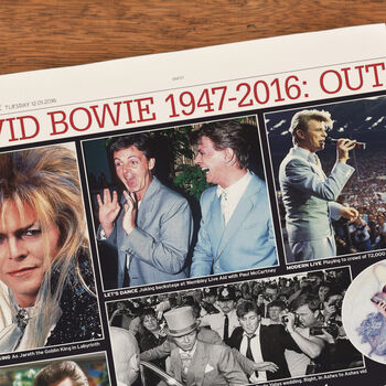 David Bowie Personalised Gift Music Legend Deluxe Book, 3 of 11