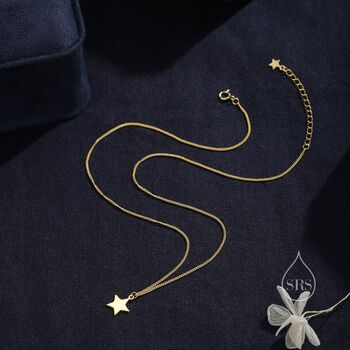 Minimalist Star Pendant Necklace, 5 of 11