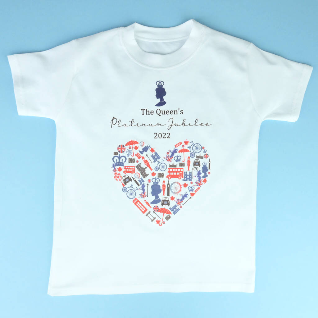 Personalised Platinum Jubilee T Shirt By 1st Birthday Gifts