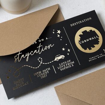 Staycation Personalised Scratch Reveal Gift Voucher, 4 of 9