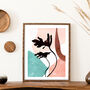 Terrazzo Palm Leaf Abstract Art Print, thumbnail 1 of 8