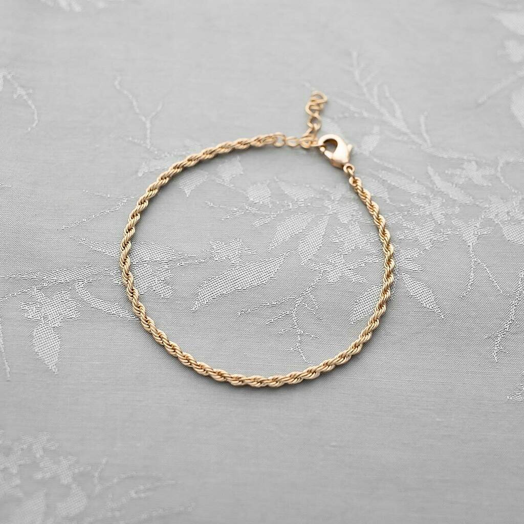 Rope Chain Personalised Bracelet By Bloom Boutique