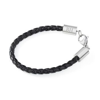 Personalised Sterling Silver Horseshoe Leather Bracelet, 10 of 10