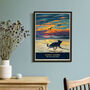 German Shepherd Limited Edition Beach Sunset Gift Print, thumbnail 2 of 9