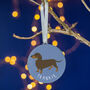 Dachshund Personalised Dog Christmas Tree Decoration, thumbnail 5 of 6