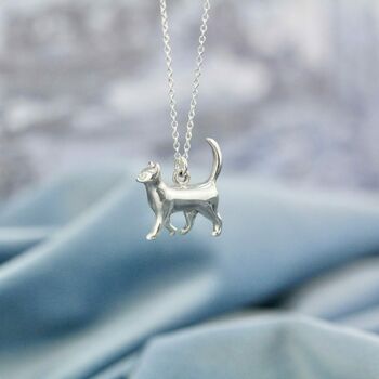 Strolling Cat Pendant With Optional Personalisation, 2 of 10