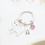 Personalised White French Bulldog Keyring, thumbnail 4 of 9