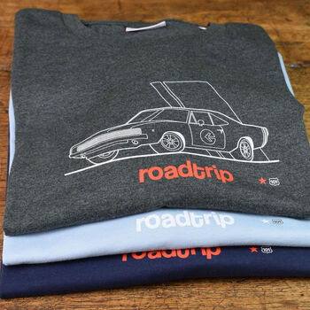 Roadtrip 101 Grey Car Adventure T Shirt, 7 of 9