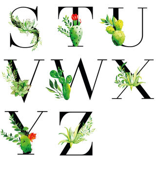 Personalised Succulent Cactus Name Print, 6 of 6