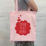 Personalised Thought Bubble Tote Bag, thumbnail 2 of 7