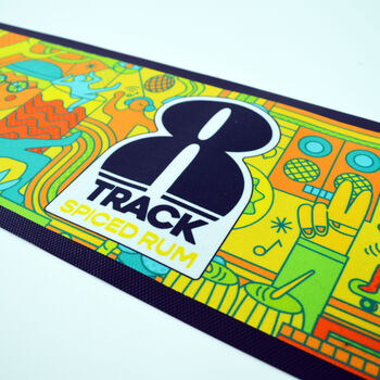 8 Track Illustrated Bar Runner, 2 of 4