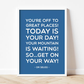 Dr Seuss 'Oh The Places You'll Go' Quote Print, 5 of 12