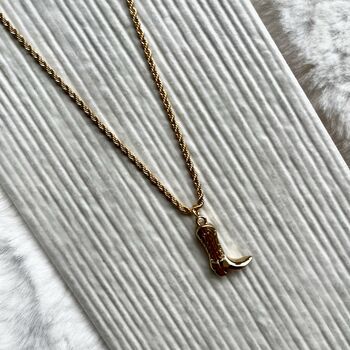Cowboy Boot Gold Necklace, 4 of 5