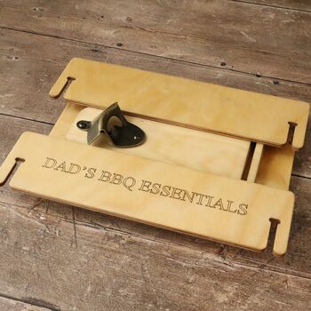 Personalised Portable BBQ Caddy With Bottle Opener, 5 of 6