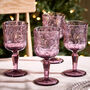 Set Of Four Lucena Amethyst Wine Goblets, thumbnail 1 of 7