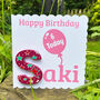 Personalised Pink Door Letter Card, thumbnail 1 of 2