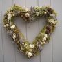 Poppy, Cone And Lichen Twig Heart Wreath Wedding Decor, thumbnail 1 of 1