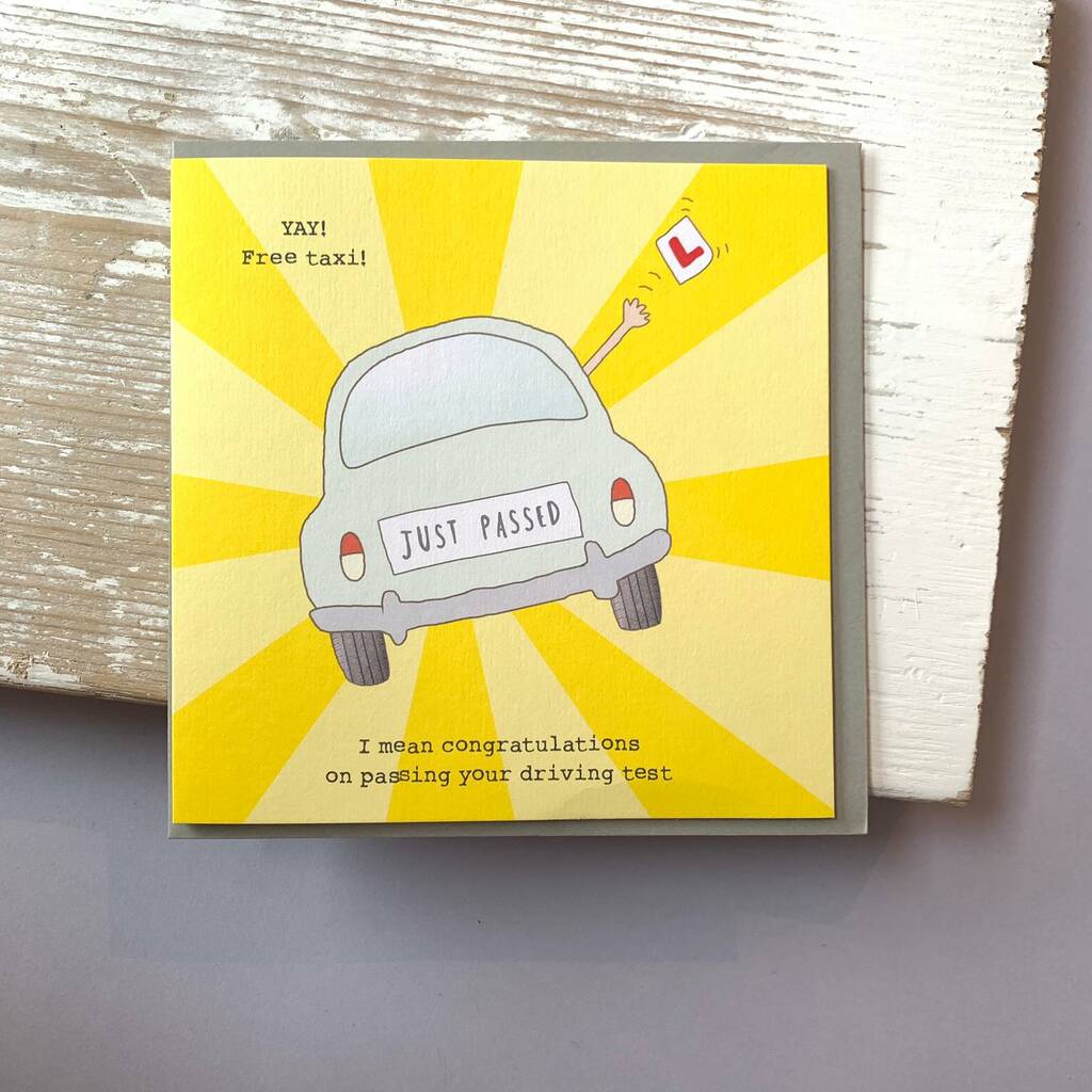 Passing Your Driving Test' Greetings Card By Nest Gifts