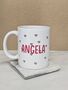 Personalised Ceramic Mug With Name And Heart Pattern, thumbnail 1 of 3