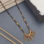 Indian Nazarian Gold Mangalsutra Black Beads Necklace, thumbnail 4 of 4