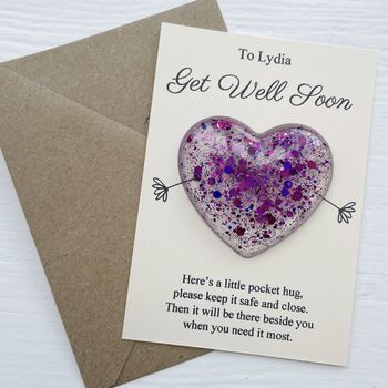 Personalised Get Well Soon Pocket Hug Card, 2 of 3
