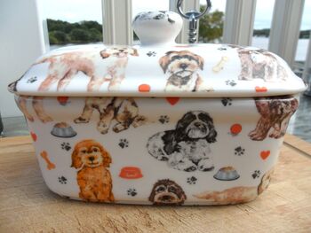 Lidded Butterdish In Cockerpoo Design, 11 of 12