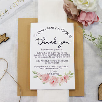 Modern Wedding Thank You Place Setting, 4 of 5