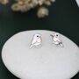 Sterling Silver Baby Robin Bird Stud Earrings, thumbnail 4 of 11