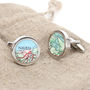 Personalised Map Wedding Anniversary Silver Cufflinks, thumbnail 3 of 8