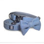 Hugo's Blue Wave Dog Collar Bow Tie And Lead Set, thumbnail 1 of 3