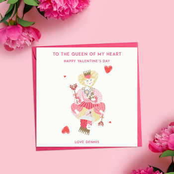 To The Queen Of My Heart Valentine's Day Card, 4 of 8