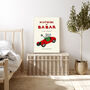 Babar The Elephant Red Car Nursery Print, thumbnail 2 of 3