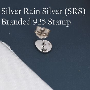 Sterling Silver Enamel Purple Droplet Dot Stud Earrings, 3 of 12